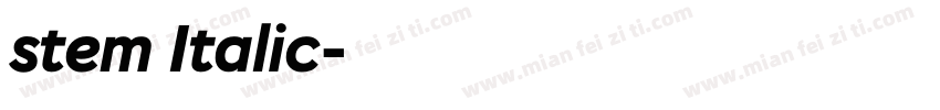 stem Italic字体转换